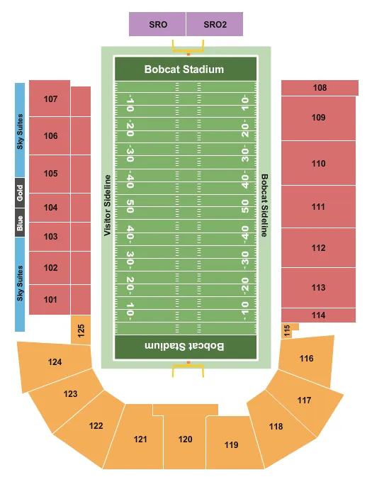 bobcat stadium - msu seating chart